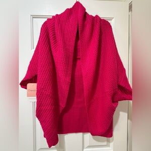 Women's Pink DressUp/Hudson Gray shrug Sweater